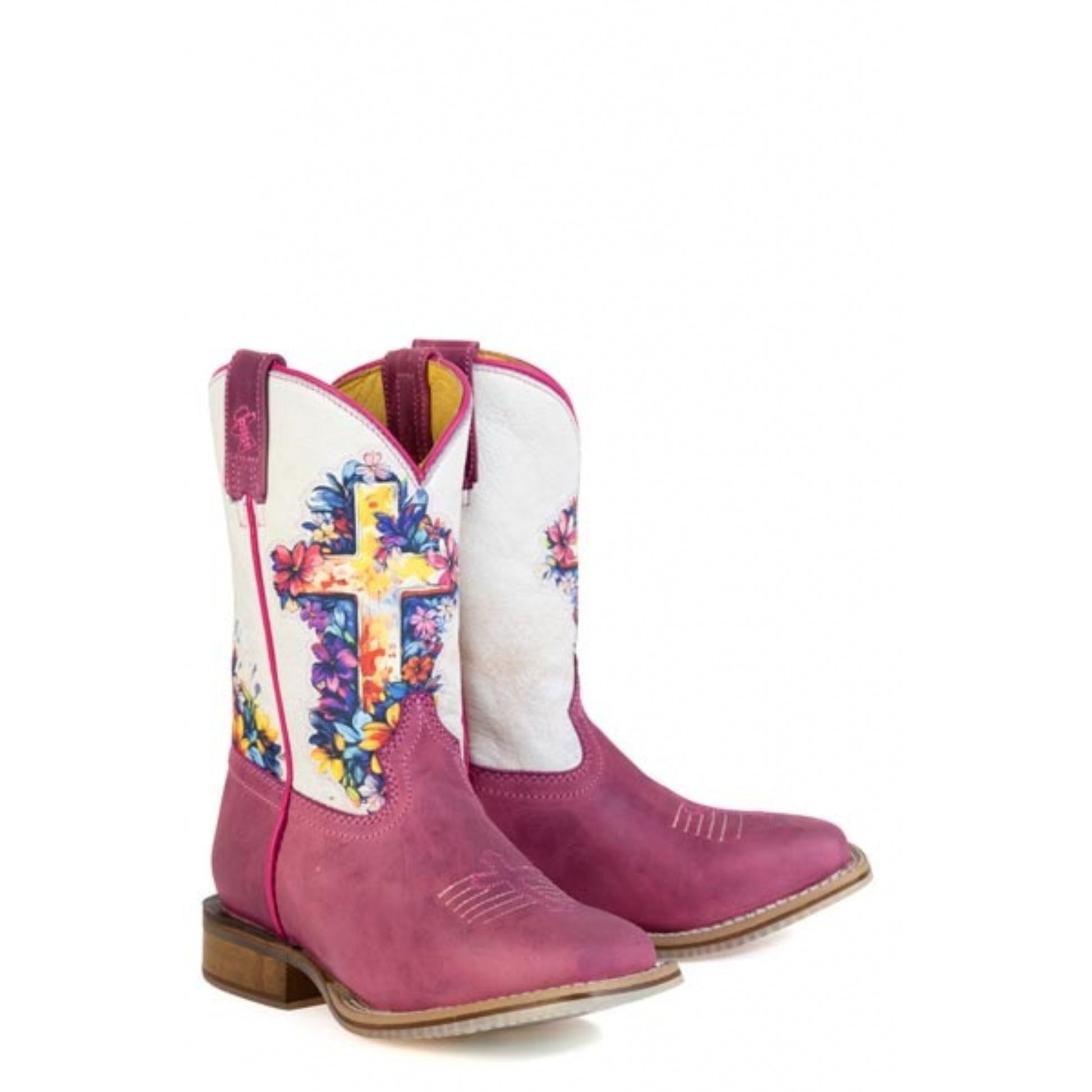 Tin Haul Little Kids Love Jesus Square Toe Boots