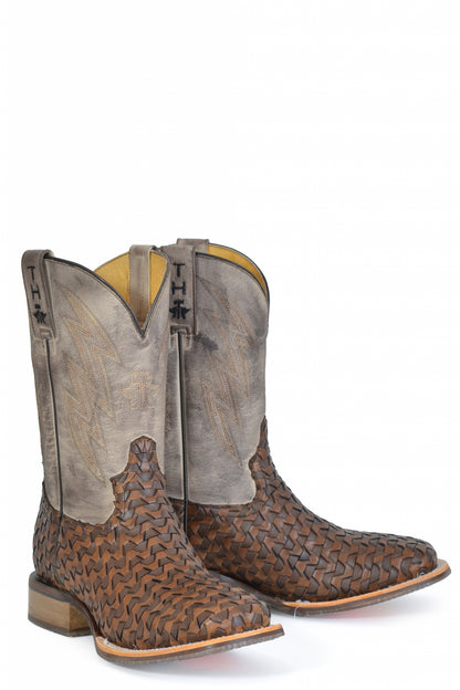 Tin Haul Mens Ripples Raisin Hell Square Toe Boots