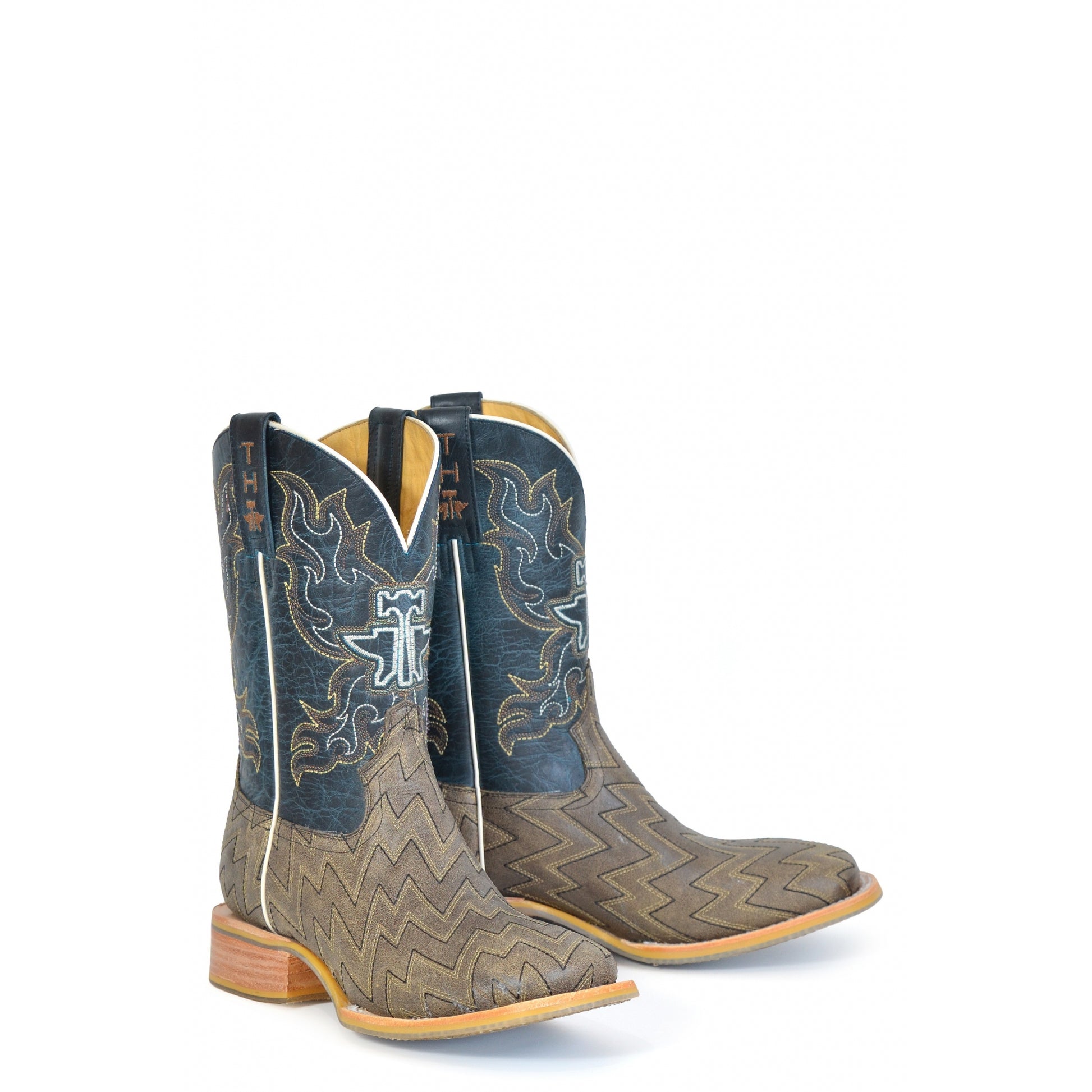 Tin Haul Mens Lightning Strikes Square Toe Boots
