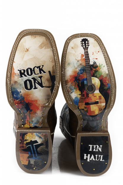 Tin Haul Mens Guitar Man Square Toe Boots