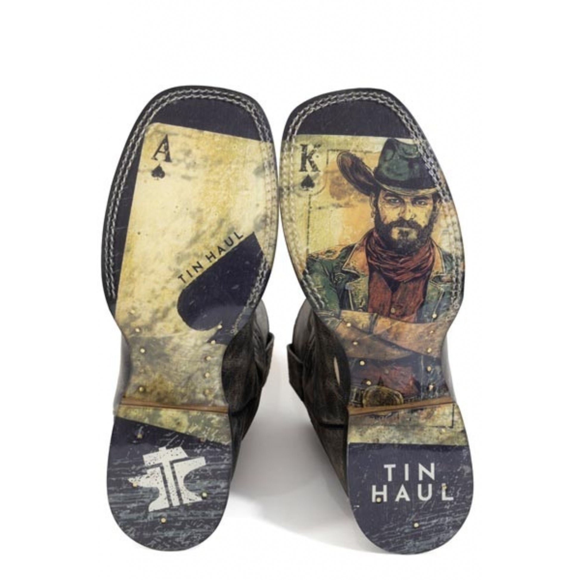 Tin Haul Mens Gambler Winning Square Toe Boots