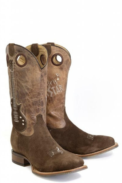 Tin Haul Mens Hat and Soul Square Toe Boots