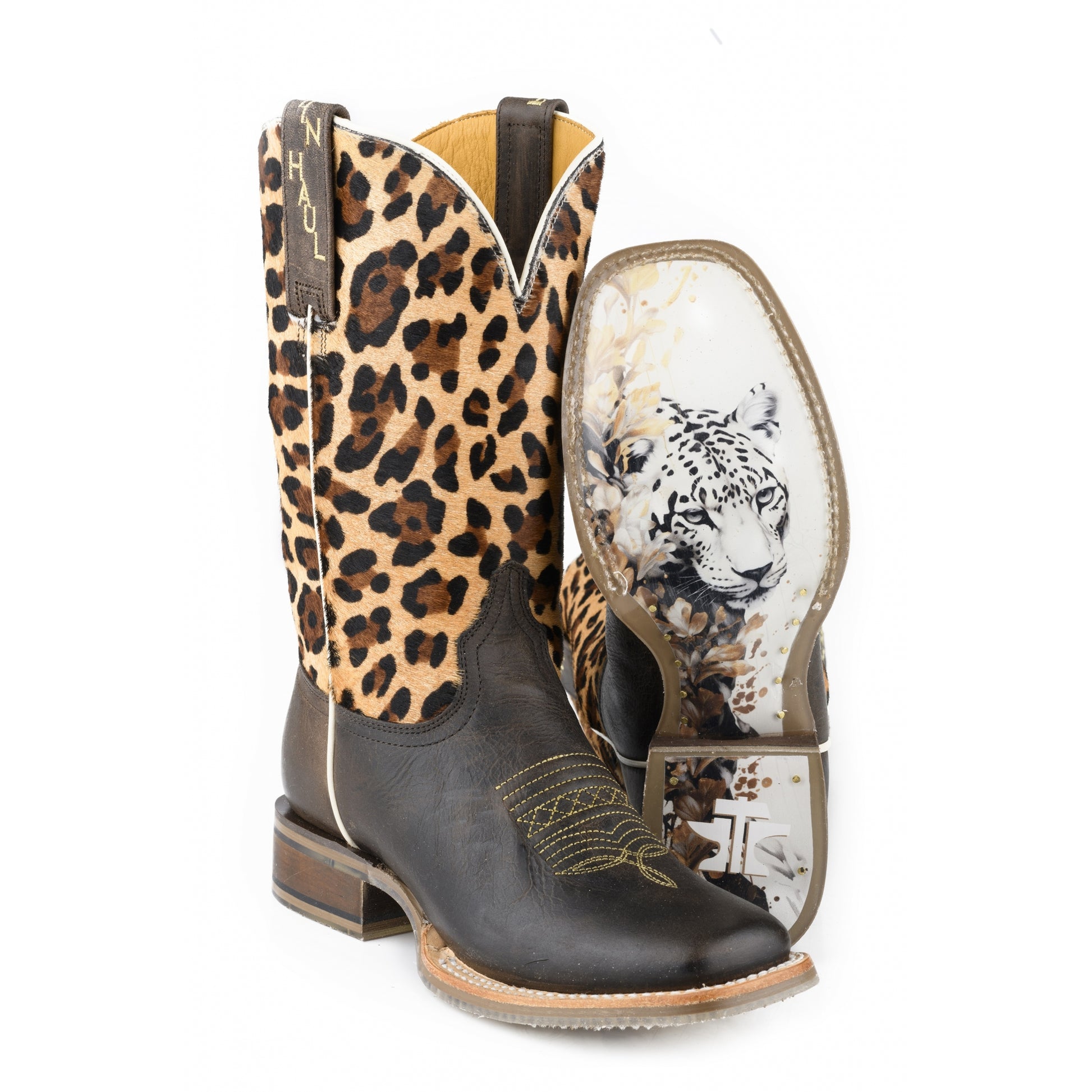 Tin Haul Ladies Wild Cat Square Toe Boots