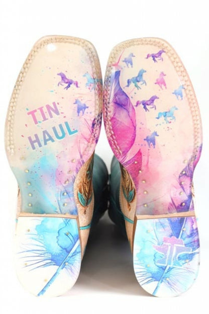 Tin Haul Ladies Birds Of A Feather Square Toe Boots