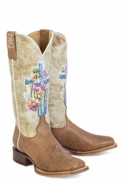 Tin Haul Ladies Love Jesus Square Toe Boots