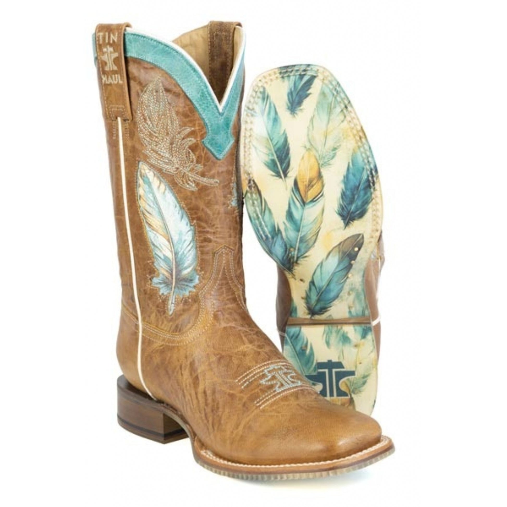 Tin Haul Ladies Plume Square Toe Boots