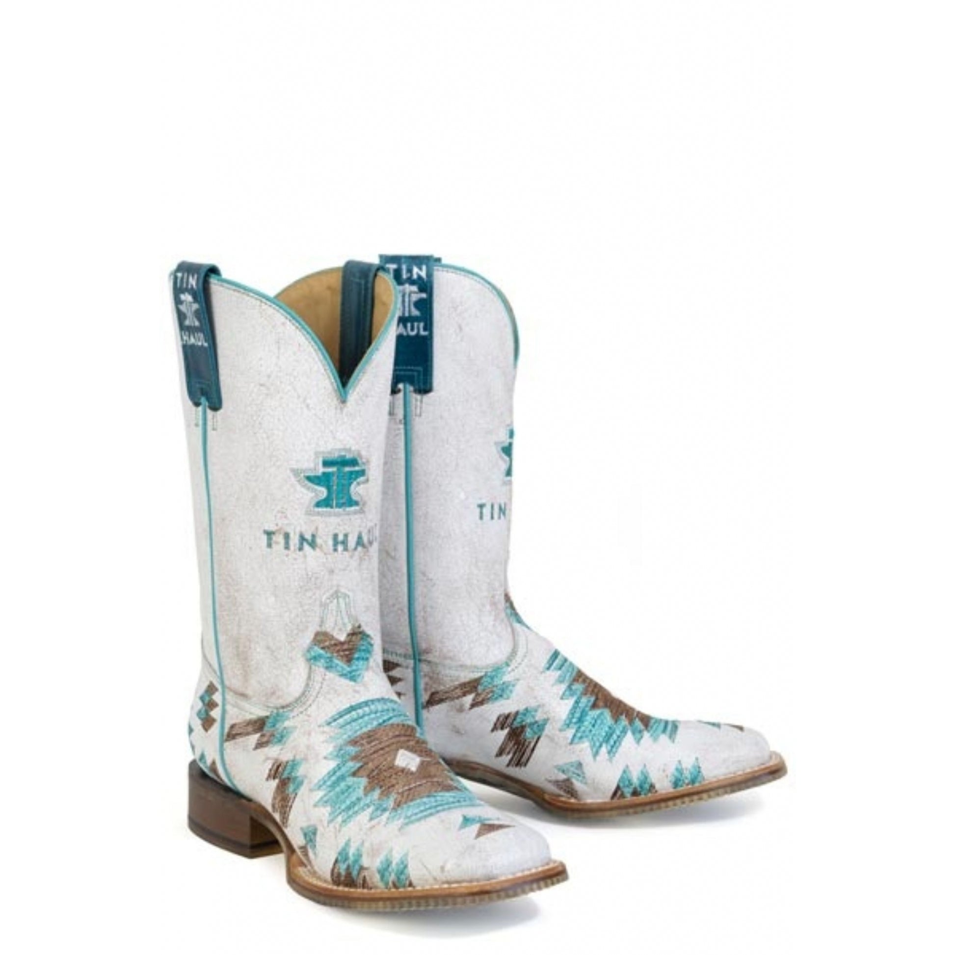 Tin Haul Ladies Twisted Aztection Square Toe Boots