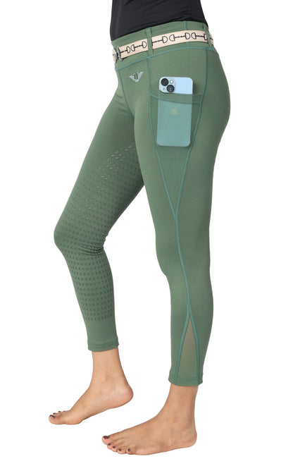 TuffRider Kids Minerva EquiCool Full Seat Tights With Phone Pocket and Loops