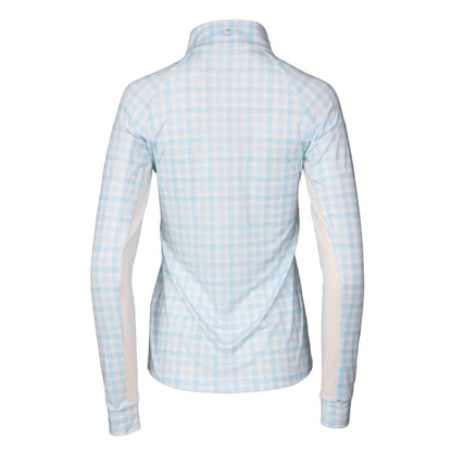Dapplebay Kids Gingham 1/4 Zip Long Sleeve Riding Top