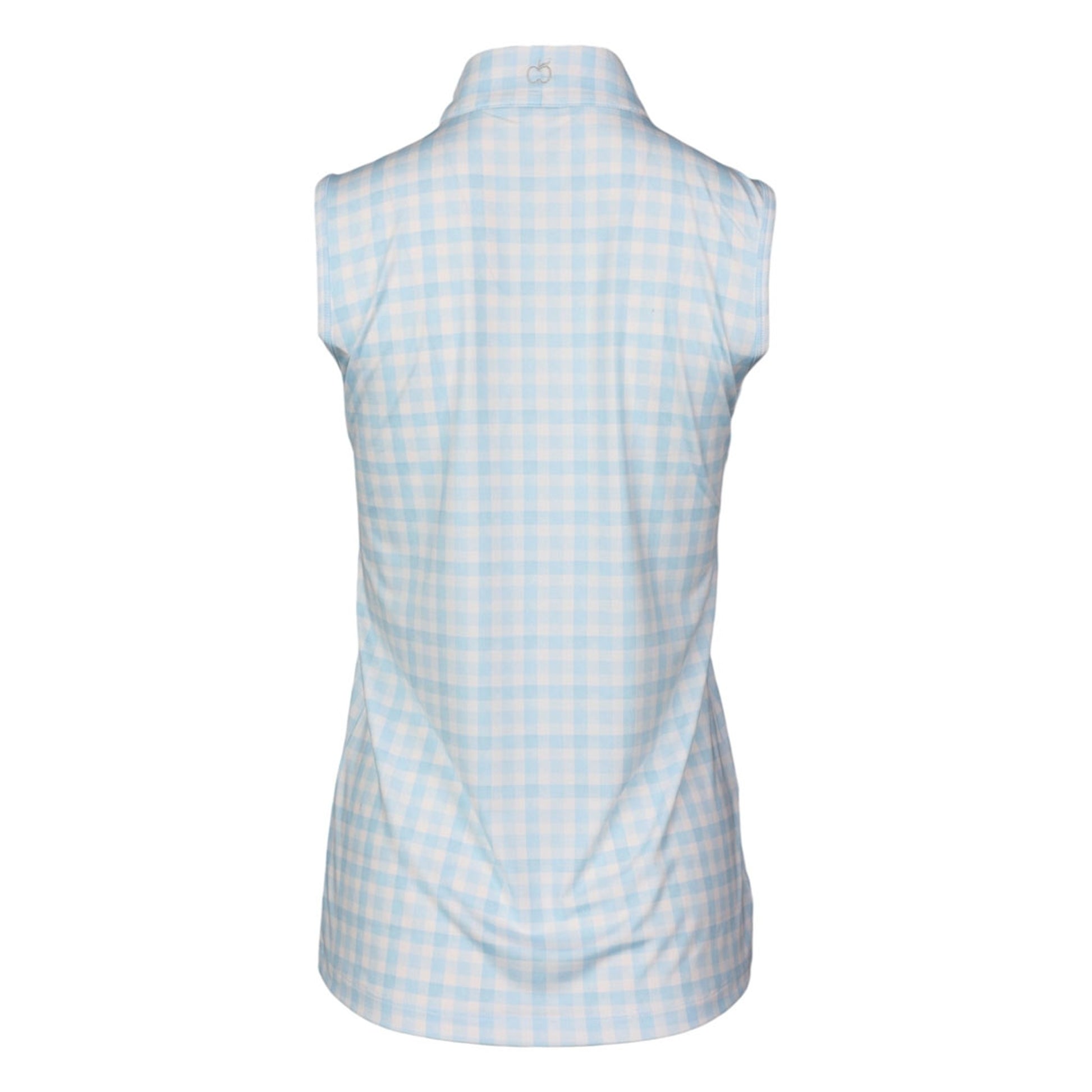 Dapplebay Ladies Gingham 1/4 Zip Sleeveless Riding Top