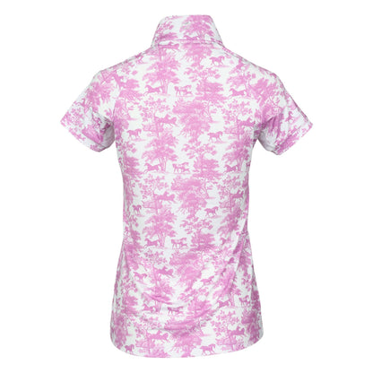 Dapplebay Ladies Equestrian Toile 1/4 Zip Short Sleeve Light Riding Top