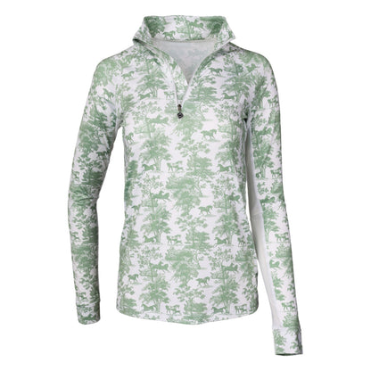 Dapplebay Kids Equestrian Toile 1/4 Zip LS Top