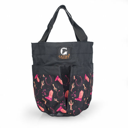 Gatsby Print Nylon Stable Tote with Mesh Bottom