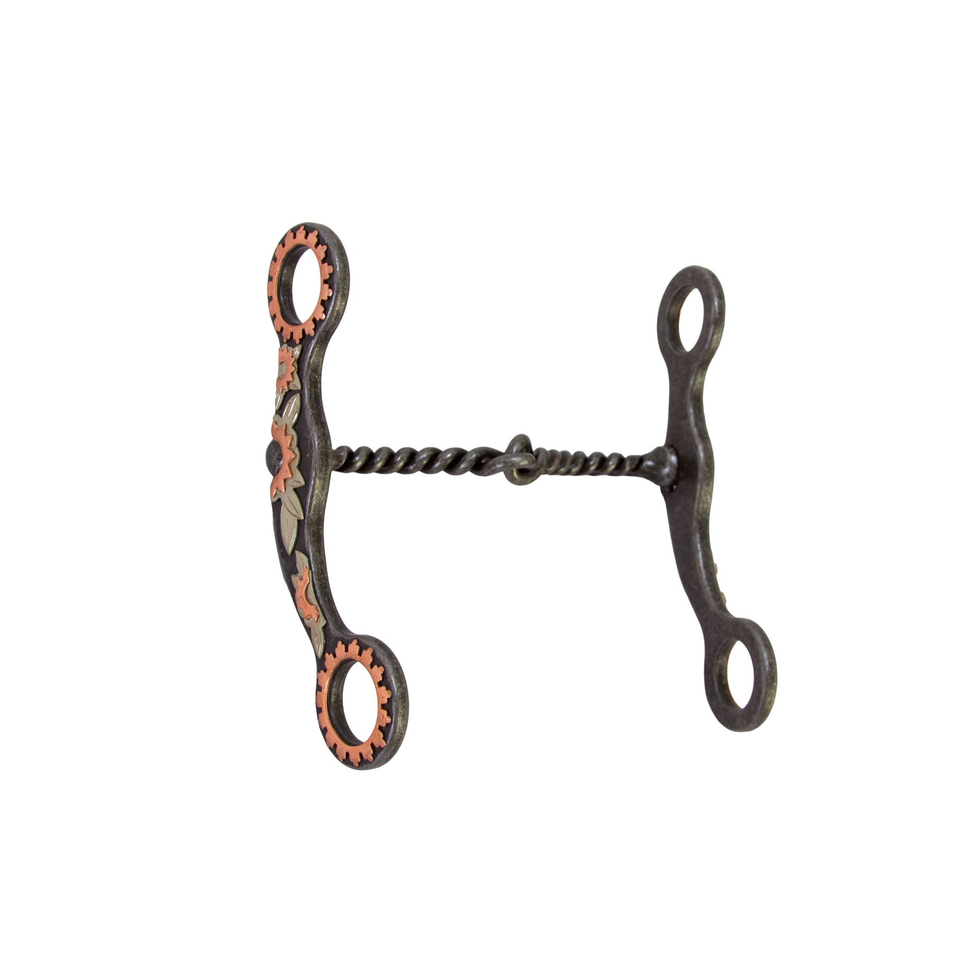 Santa Rita Twisted Snaffle Antique Black Steel Bit