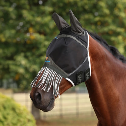 Shires FlyGuard Pro Air Motion Fly Mask with Ears & Fringe