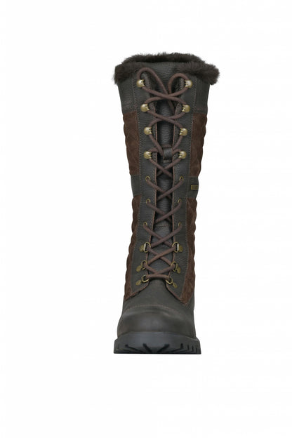 DUBLIN YUKON QUILT BOOTS CHOCOLATE BROWN LADIES 6.5