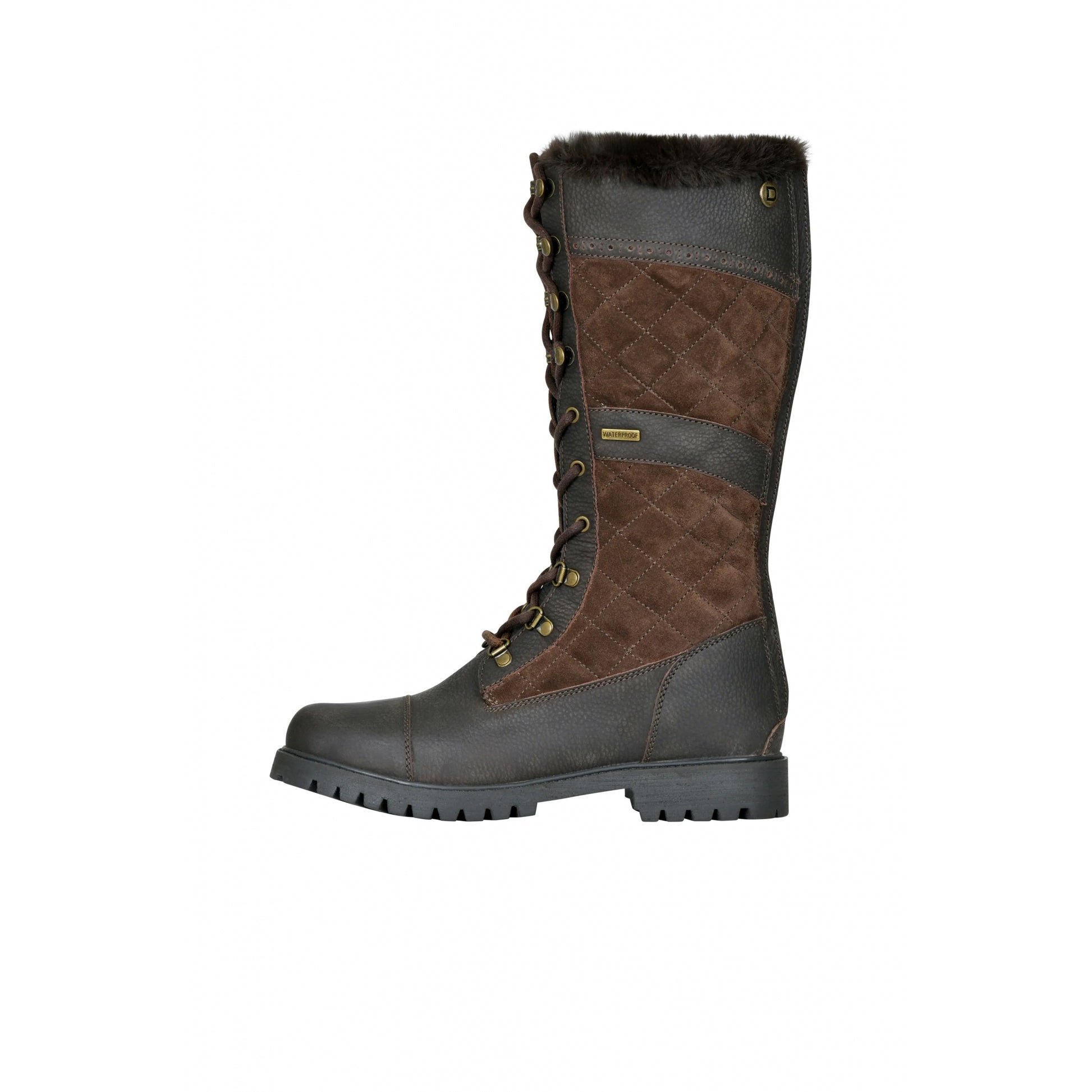 DUBLIN YUKON QUILT BOOTS CHOCOLATE BROWN LADIES 6.5