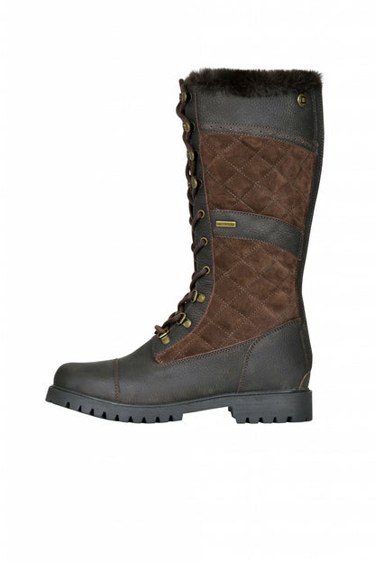 DUBLIN YUKON QUILT BOOTS CHOCOLATE BROWN LADIES 6.5