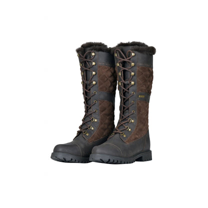 DUBLIN YUKON QUILT BOOTS CHOCOLATE BROWN LADIES 6.5