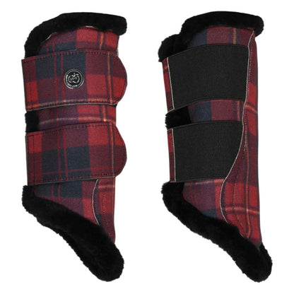 Dapplebay Holiday Plaid Brush Boots