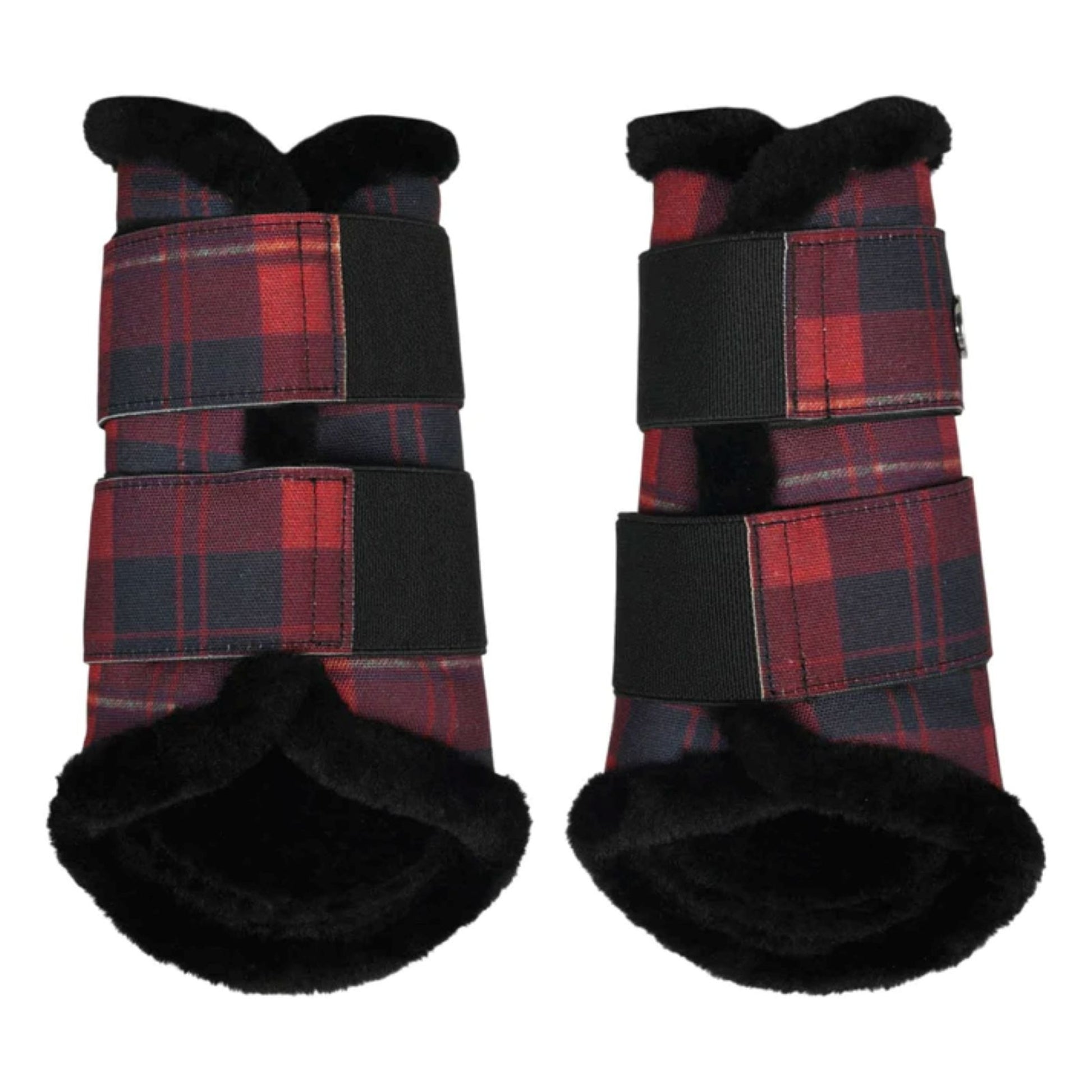 Dapplebay Holiday Plaid Brush Boots