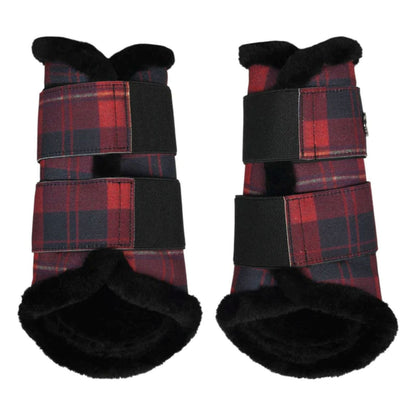Dapplebay Holiday Plaid Brush Boots