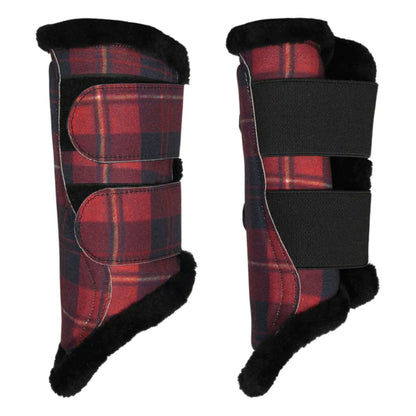 Dapplebay Holiday Plaid Brush Boots