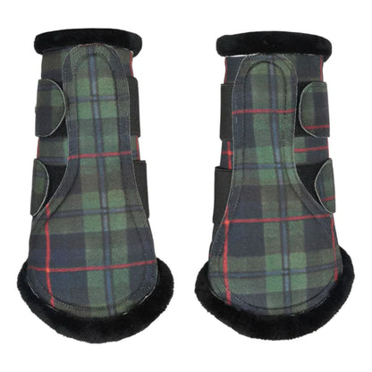 Dapplebay Holiday Plaid Brush Boots