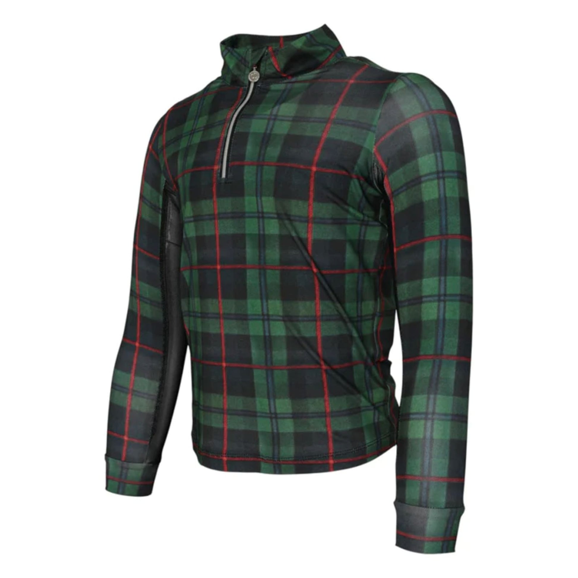 Dapplebay Holiday Plaid Kid's 1/4 Zip Riding Top