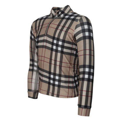Dapplebay Holiday Plaid Kid's 1/4 Zip Riding Top