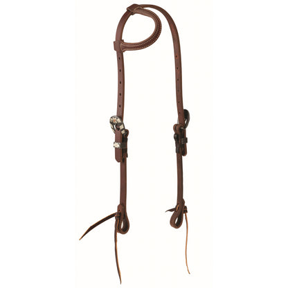 Weaver STS Ranch Signature Tack Harness Leather Sliding Ear Headstall