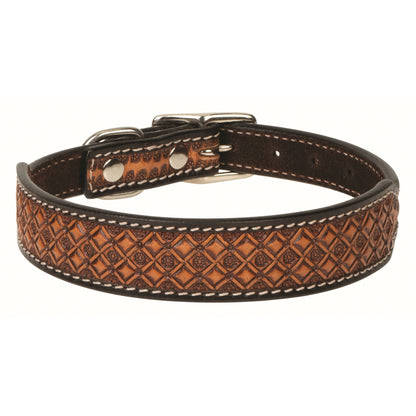 Weaver Floret Tooled Dog Collar