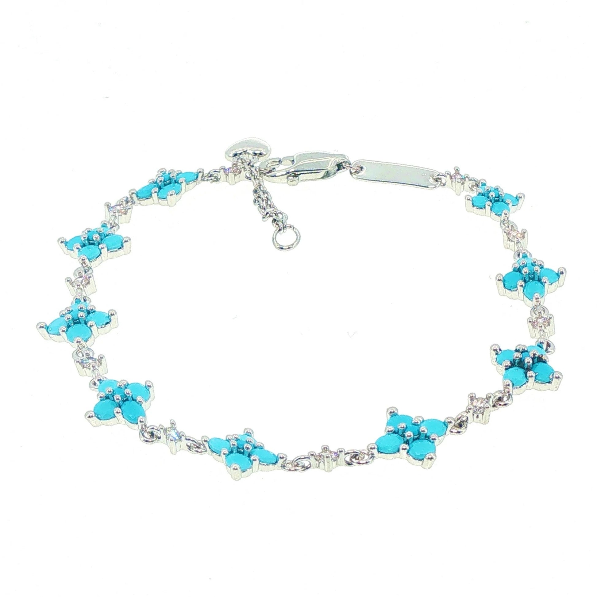 Equestrian Jewelry Turquoise Clover Bracelet