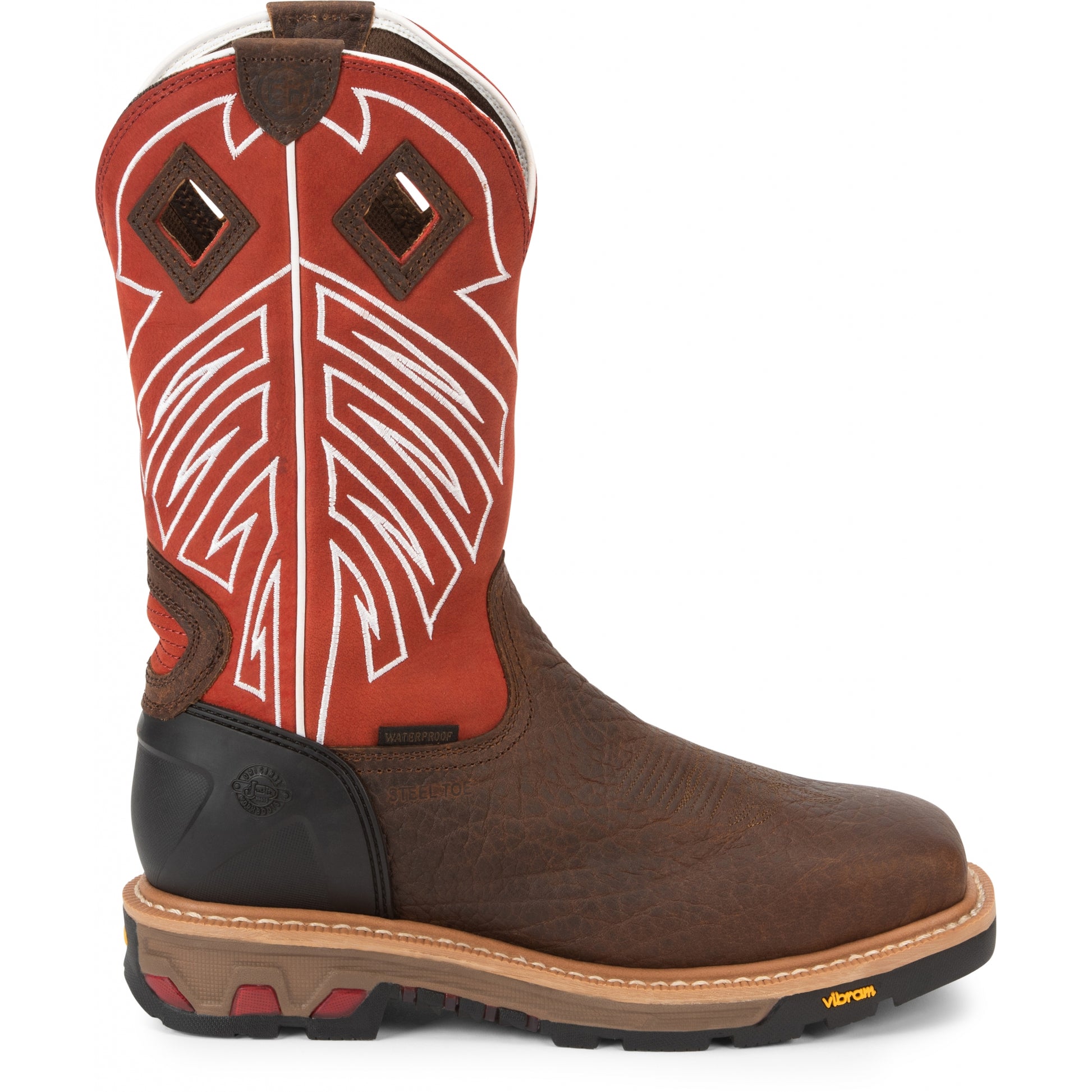 Justin Mens Roughneck 12" Waterproof Steel Toe Boots