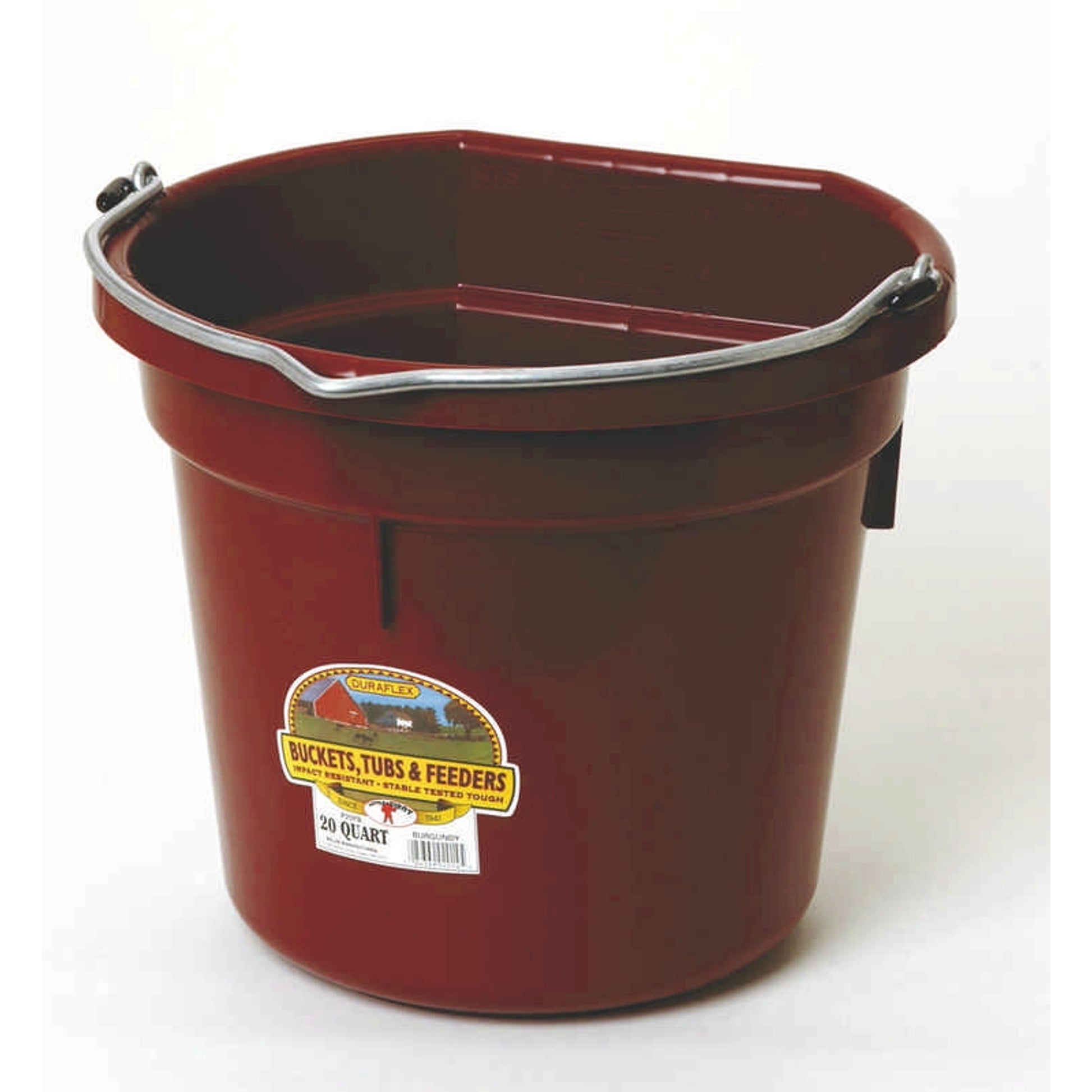 Little Giant DuraFlex Plastic Flat Back Bucket