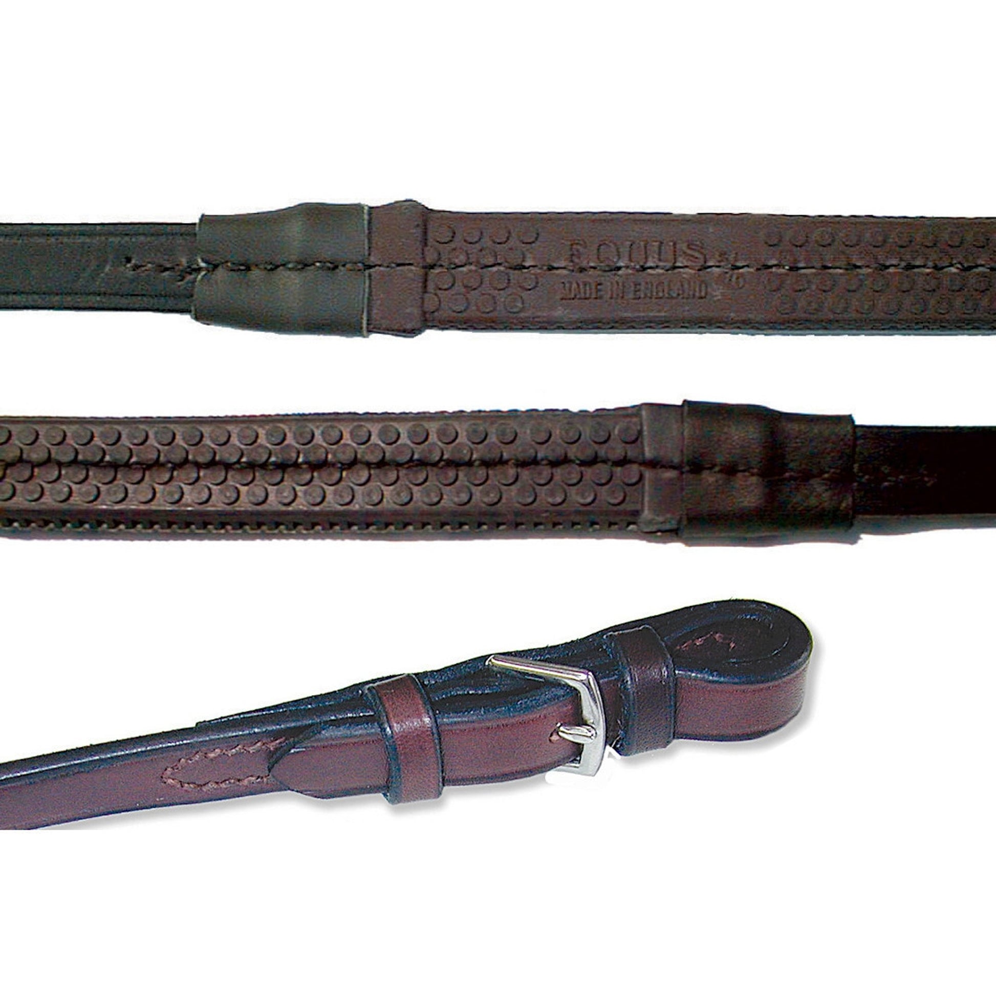 Nunn Finer Rubber Reins 3/4 3/4 x 30 Lg Pimple Hav