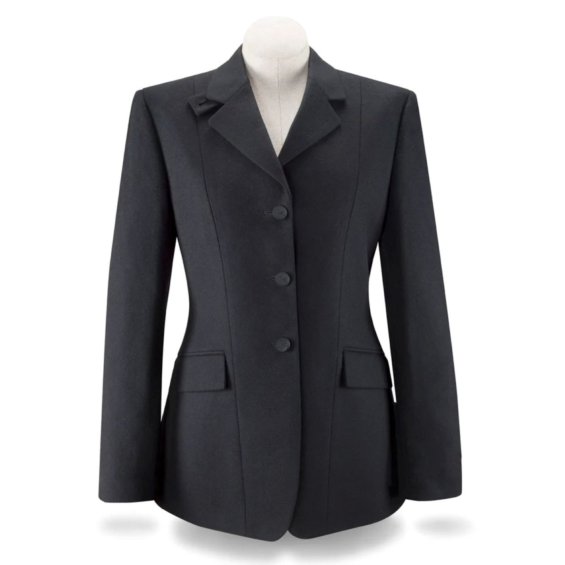 Rj Classics Ladies 3Button Melton Hunt Coat 14R Bk