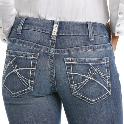Ariat Ladies R.E.A.L. Mid Rise Arrow Gianna Straight Jeans