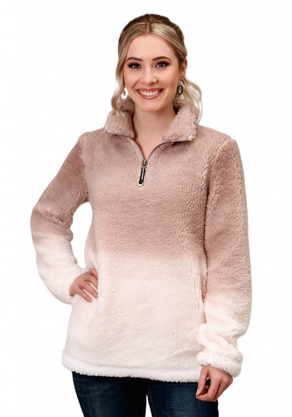 Roper Ladies Fuzzy Polar Fleece Pullover