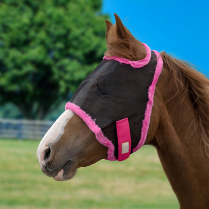 BARN & STABLE Fly Mask without Ears & Fleece Trim