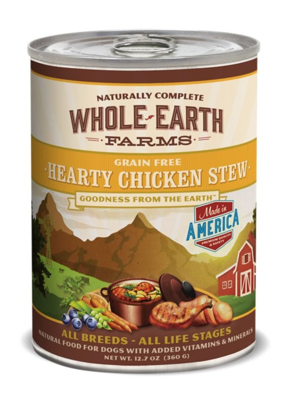 Whole Earth Farms Chicken Stew Can Dog Food 12pk