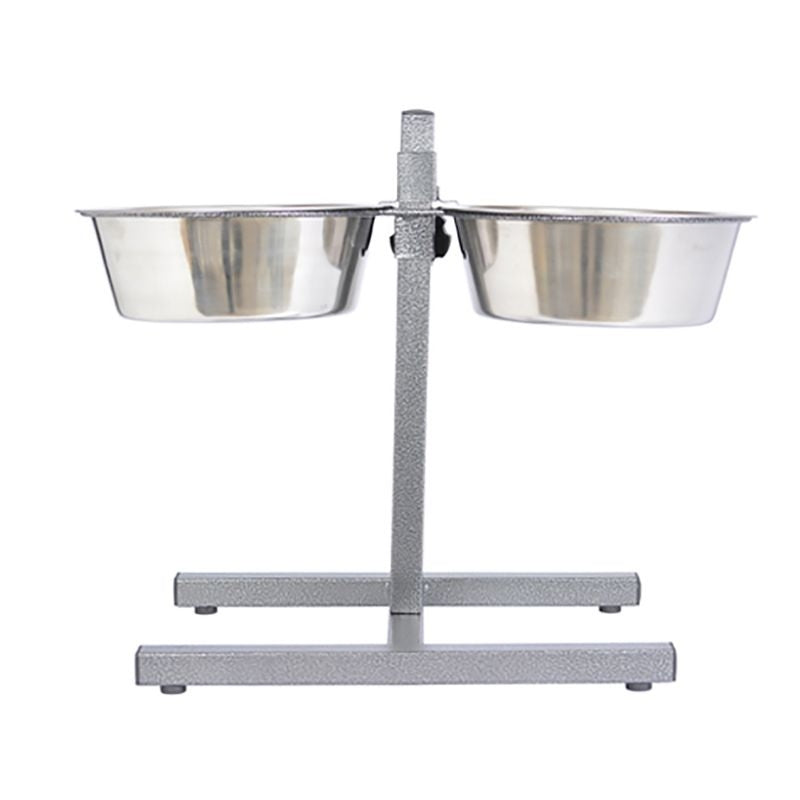 Adjustable Stainless Steel Pet Double Diner