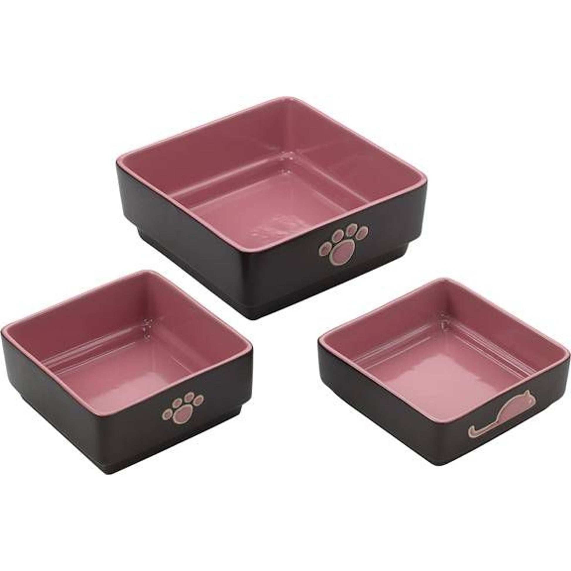 SPOT Four Square Stoneware Dog Dish
