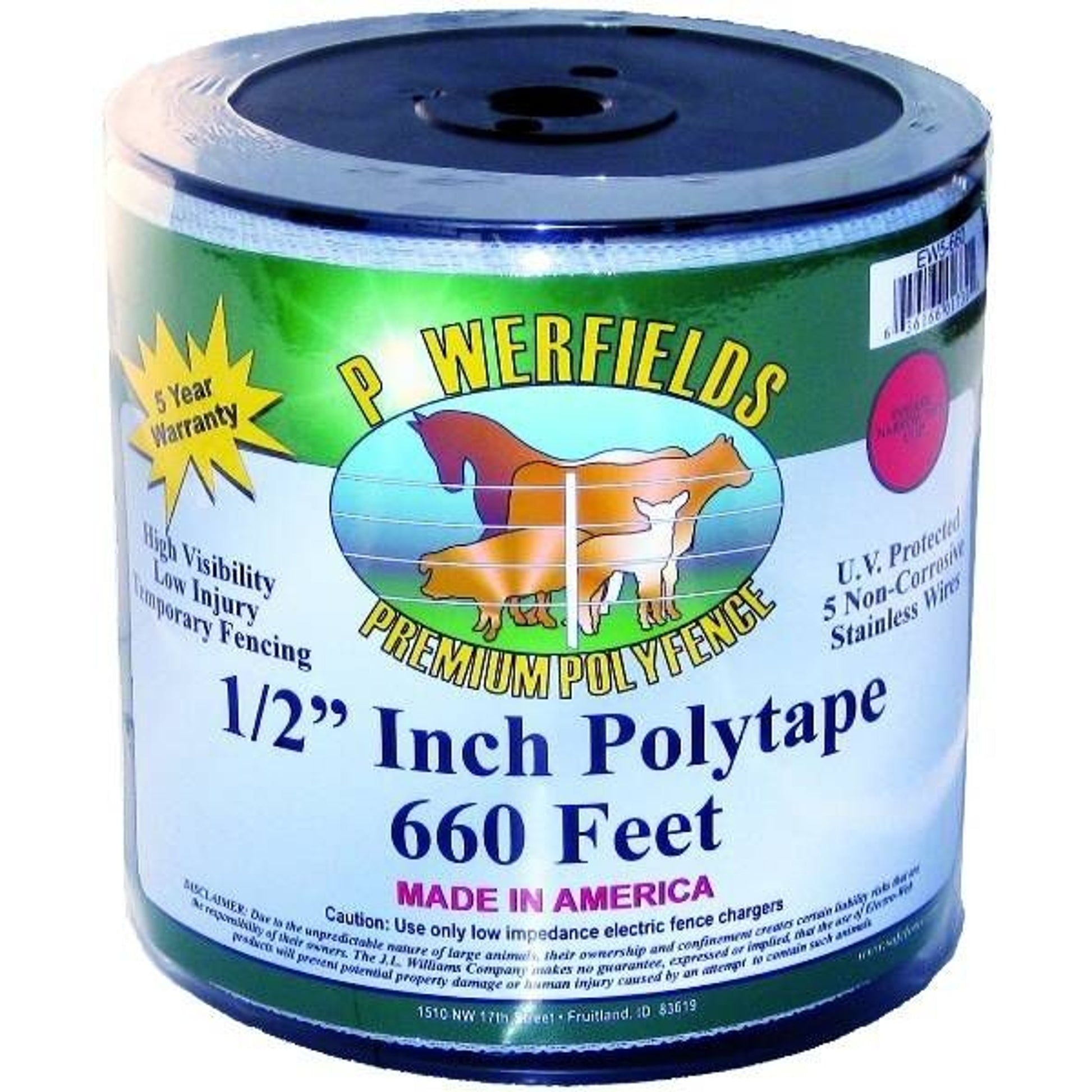 Powerfields Poly Tape 1/2 in