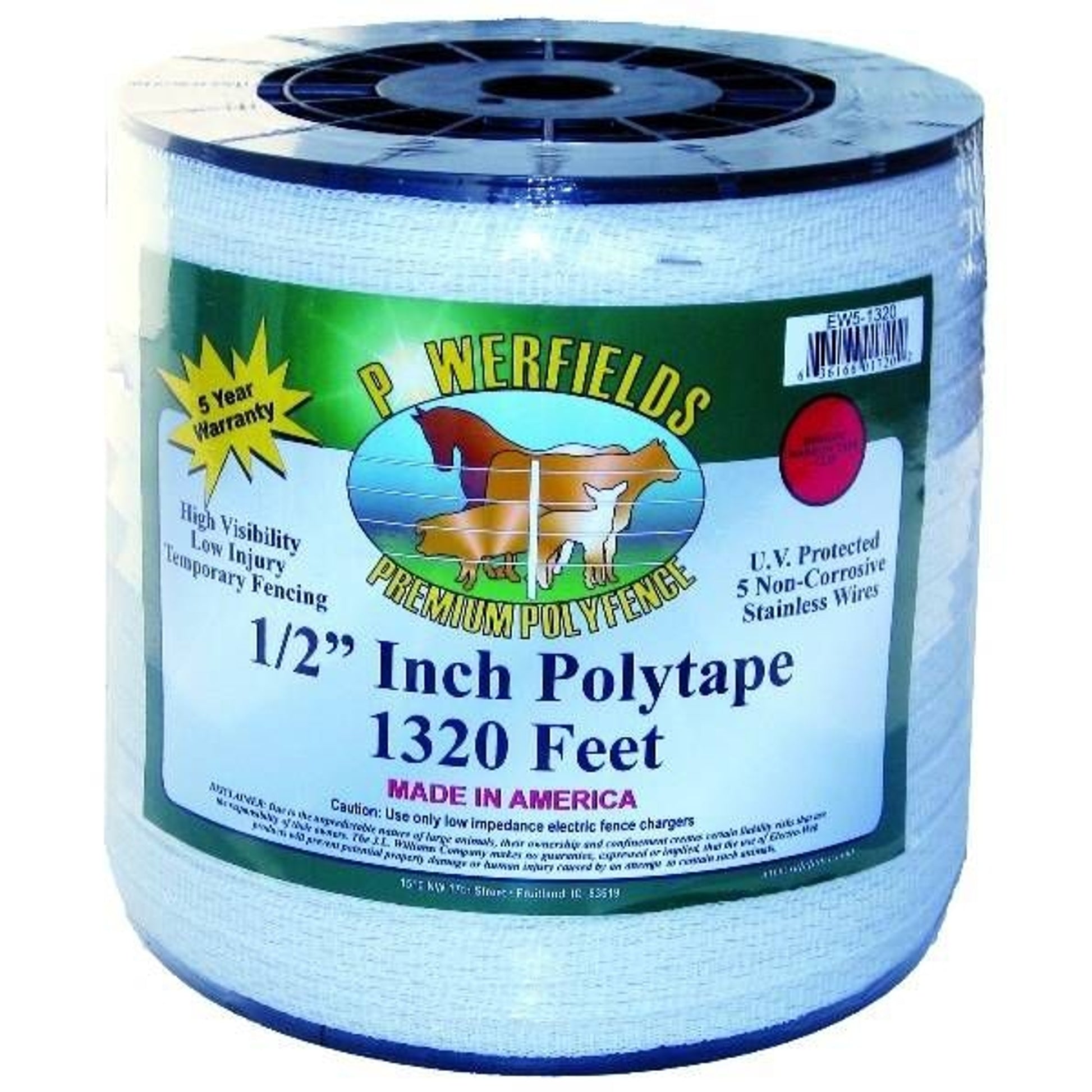 Powerfields Poly Tape 1/2 in
