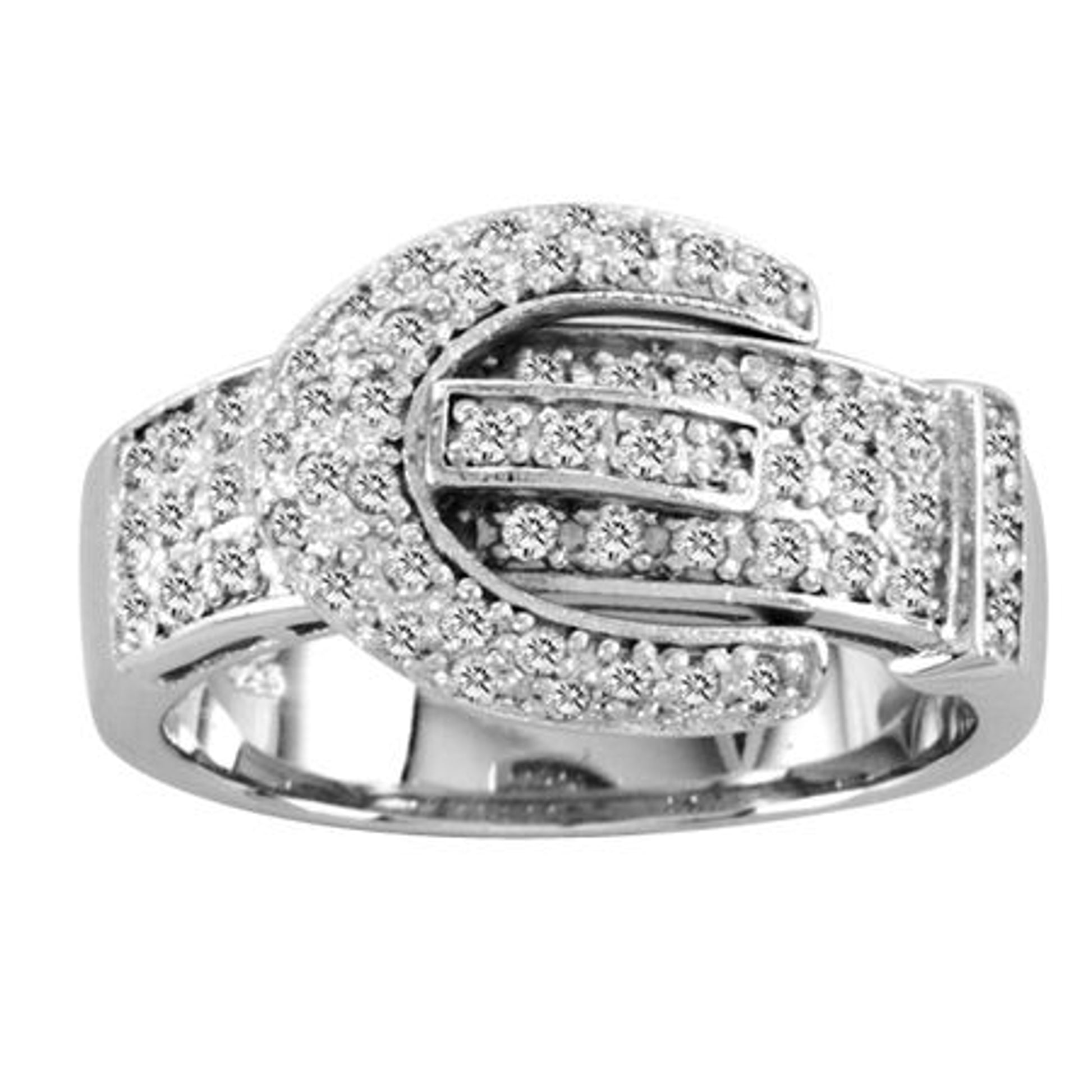 Kelly Herd Pave Buckle Ring