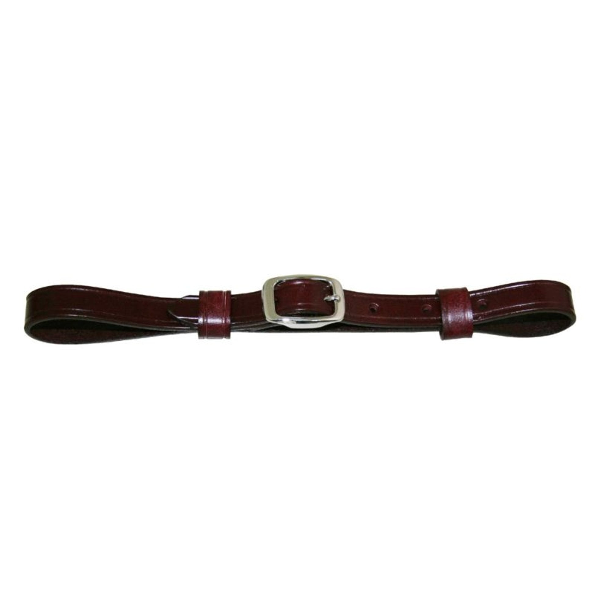 Western Flat Leather Curb Strap