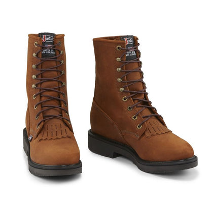 Justin Mens Double Comfort Lacer Work Boots