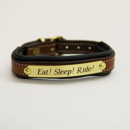 Tory 1/2In Padded Bracelet Brass Buckle 9In Blk