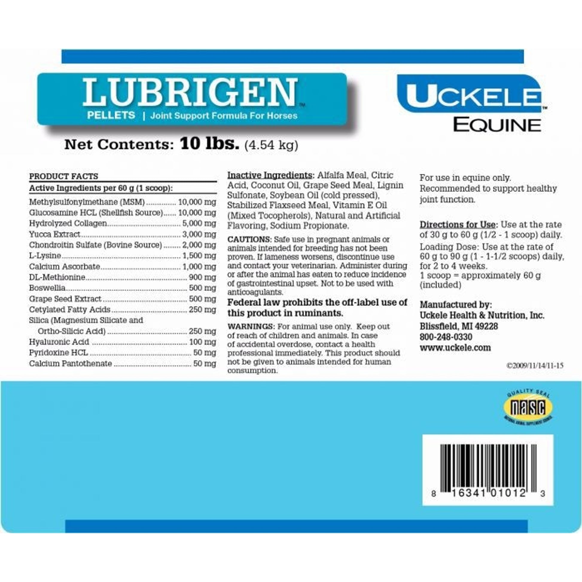 SmartEquine Lubrigen Joint Support Pellets